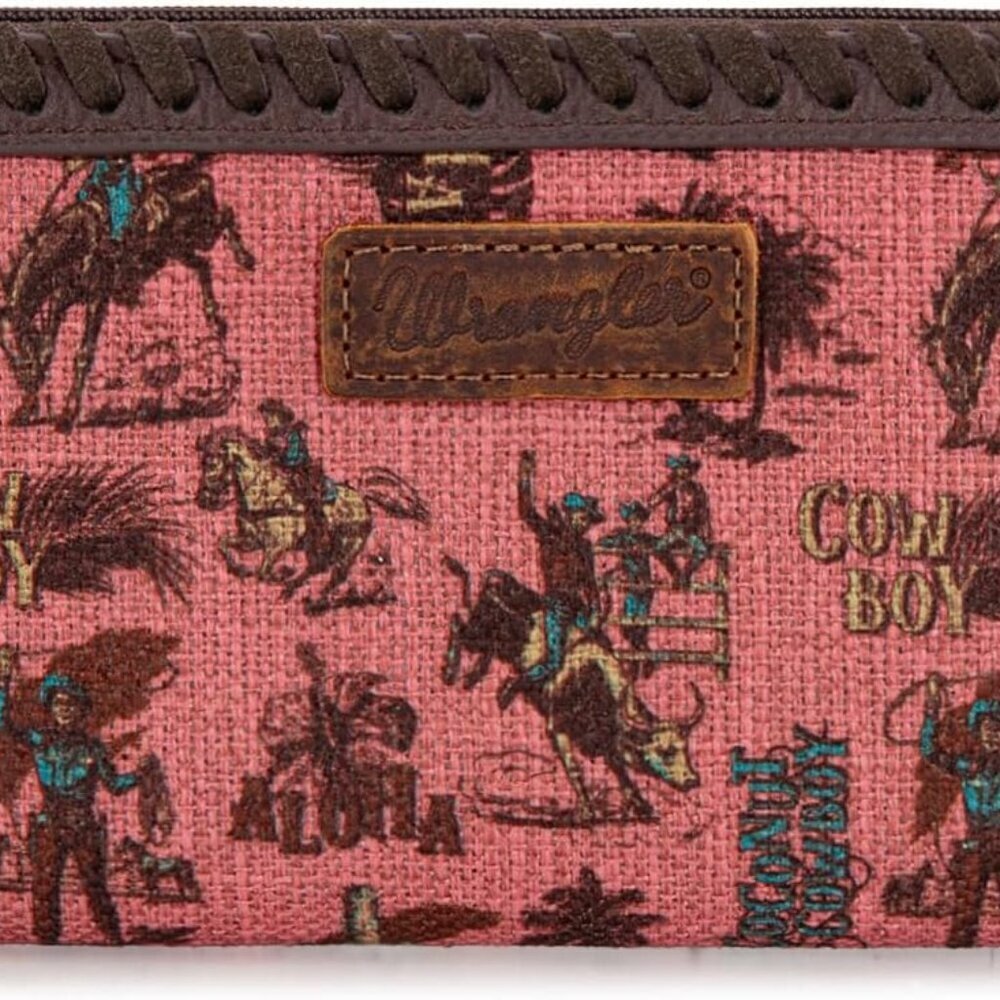 Western Cowboy Women's Wallet Faux Leather RFID Blocking Bifold Large Capacity